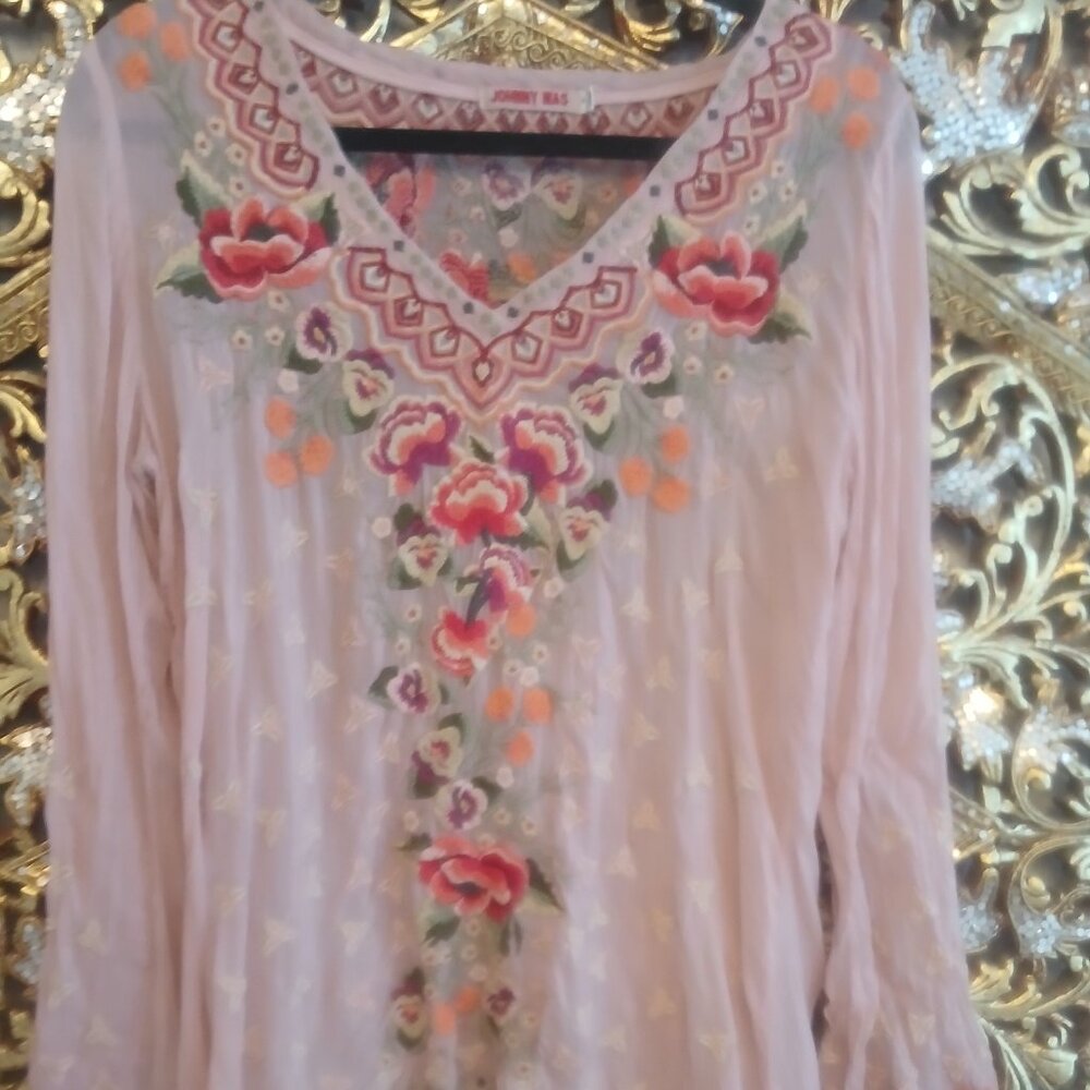 Johnny Was boho sexy top